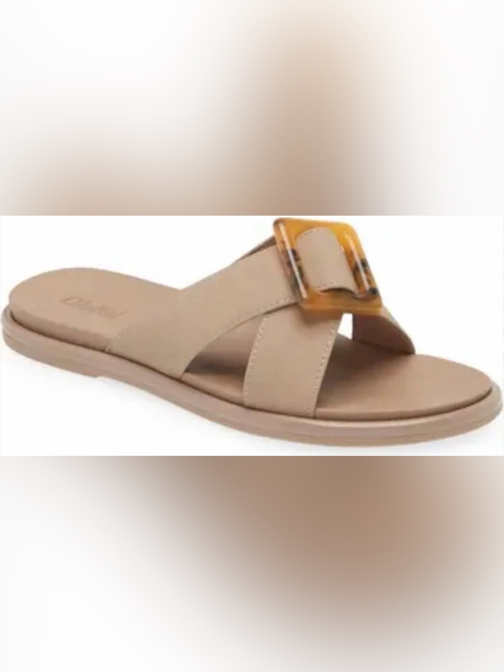 OluKai Slide Sandals Tan Buckle Women's Casual Slip 7 NWT